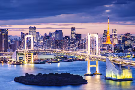 Canvastavla - Rainbow Bridge in Tokyo