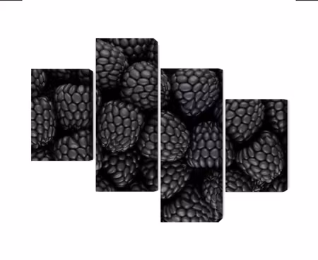 Canvastavla - Multipart Blackberries on a Macro