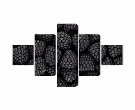 Canvastavla - Multipart Blackberries on a Macro
