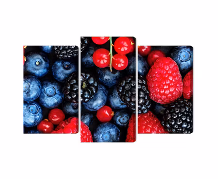 Canvastavla - Multipart Forest Fruits on a Macro