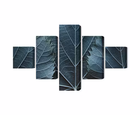 Canvastavla - Multipart Leaves with a Macro with