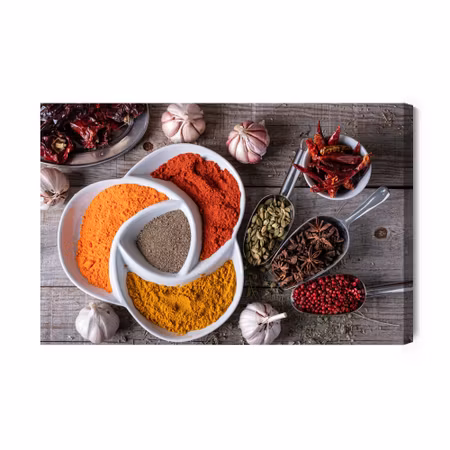Canvastavla - Colorful Spicy Spices