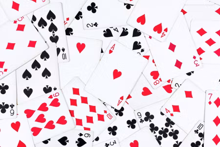Canvastavla - Top View of the Deck of Cards