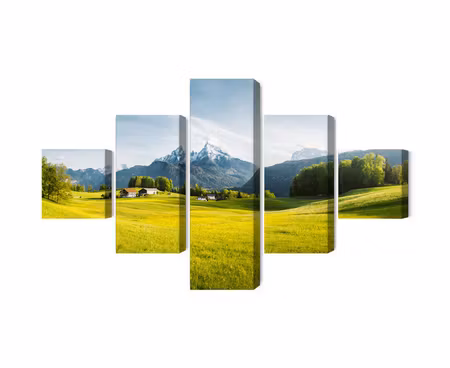 Canvastavla - Multipart Mountain Landscape in the