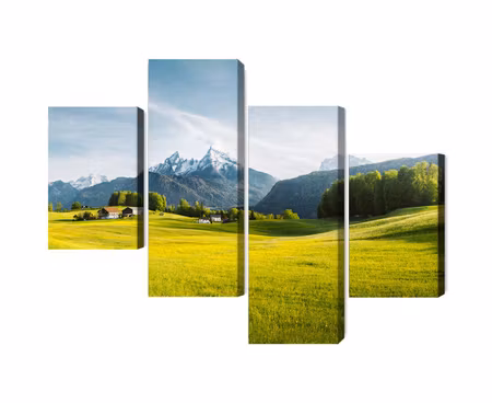 Canvastavla - Multipart Mountain Landscape in the
