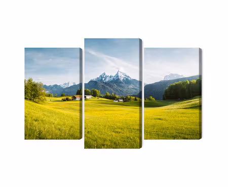 Canvastavla - Multipart Mountain Landscape in the