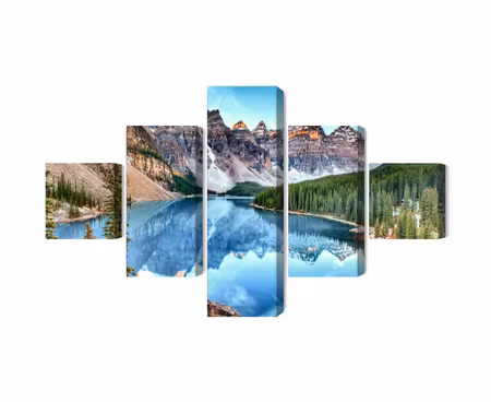 Canvastavla - Multipart Moraine Lake in Banff