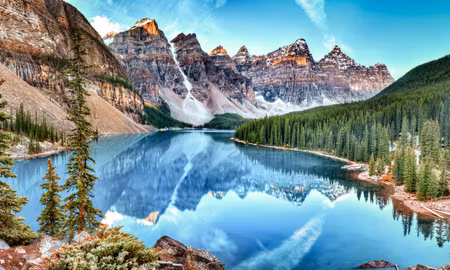 Canvastavla - Multipart Moraine Lake in Banff