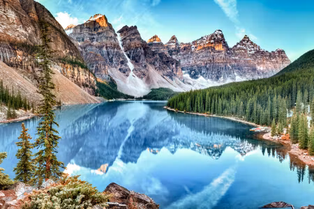 Canvastavla - Multipart Moraine Lake in Banff