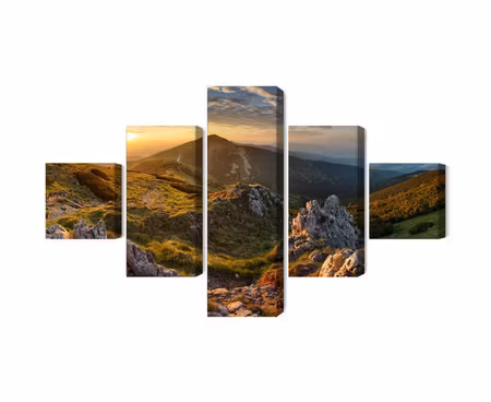 Canvastavla - Multipart Bread Mountain Peak in
