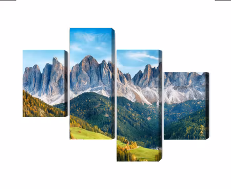 Canvastavla - Multipart Dolomites Mountain Range