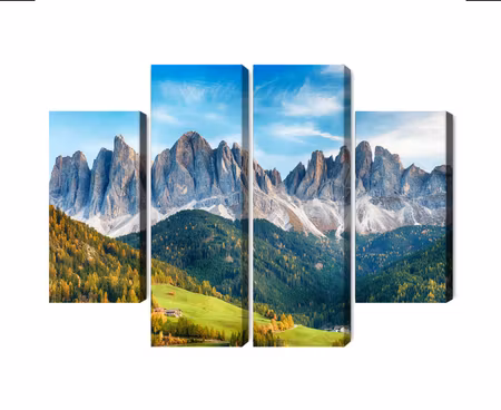 Canvastavla - Multipart Dolomites Mountain Range