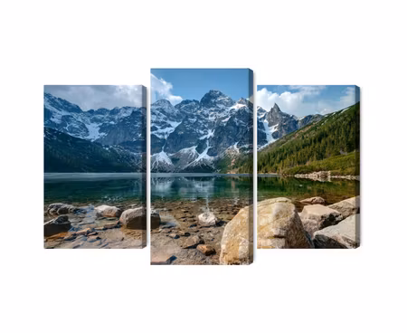 Canvastavla - Multipart Morskie Oko in the Tatras