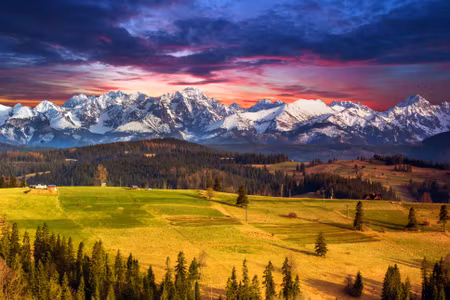 Canvastavla - Multipart Landscape with the Polish