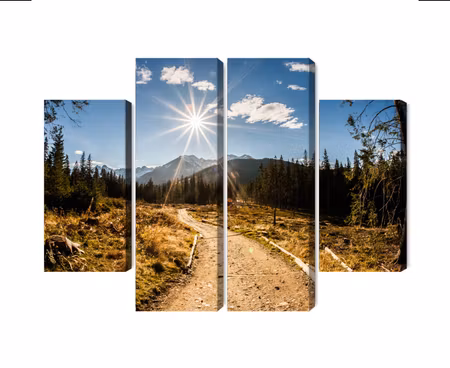 Canvastavla - Multipart a Sunny Day in the Tatras