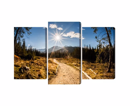 Canvastavla - Multipart a Sunny Day in the Tatras