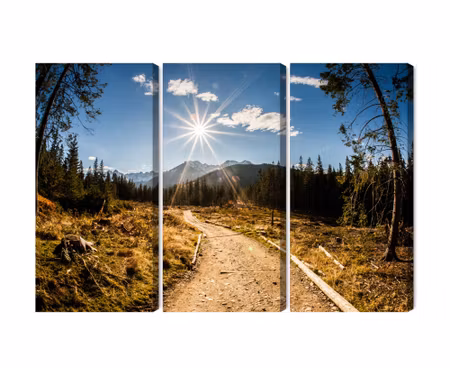 Canvastavla - Multipart a Sunny Day in the Tatras