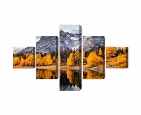 Canvastavla - Multipart Banff National Park in