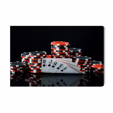 Canvastavla - Poker Chips
