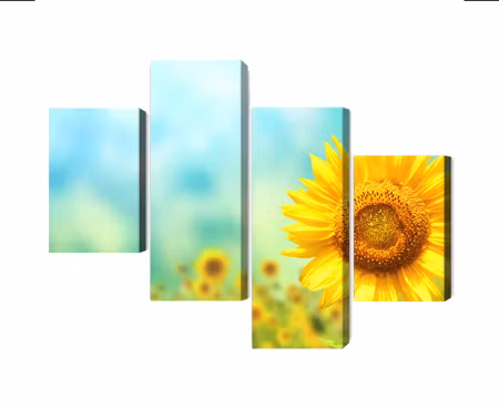 Canvastavla - Multipart Decorative D Sunflower