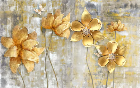 Canvastavla - Multipart Decorative Flowers in