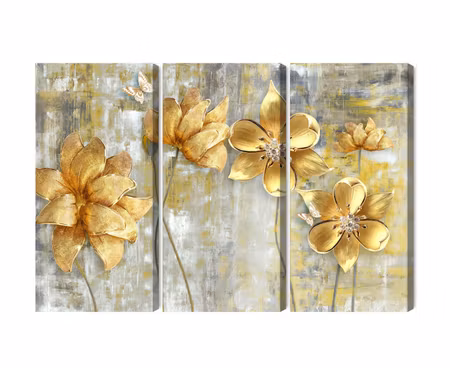 Canvastavla - Multipart Decorative Flowers in