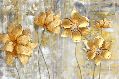 Canvastavla - Multipart Decorative Flowers in