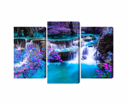 Canvastavla - Multipart Huay Mae Khamin Waterfall