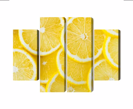 Canvastavla - Multipart Lemon Slices
