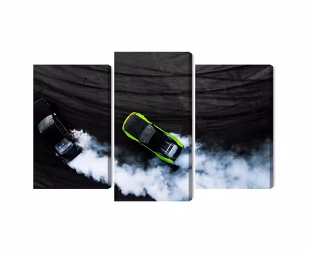 Canvastavla - Multipart Drifting D Cars
