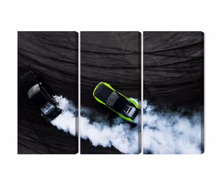 Canvastavla - Multipart Drifting D Cars