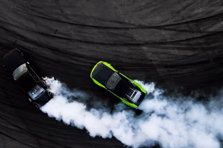 Canvastavla - Multipart Drifting D Cars