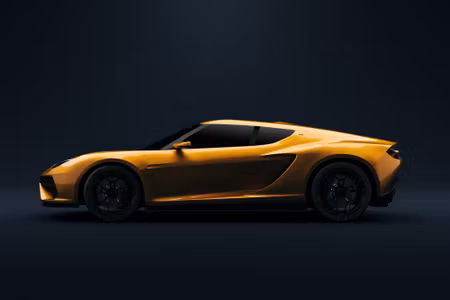 Canvastavla - Multipart Yellow D Sports Car