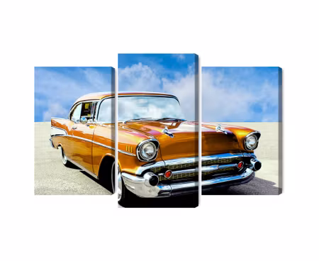 Canvastavla - Multipart American Vintage Car
