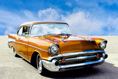 Canvastavla - Multipart American Vintage Car