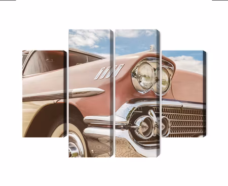 Canvastavla - Multipart American Car From the S