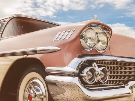 Canvastavla - Multipart American Car From the S