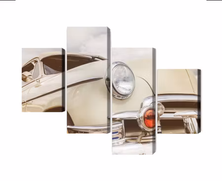 Canvastavla - Multipart American Car From the S