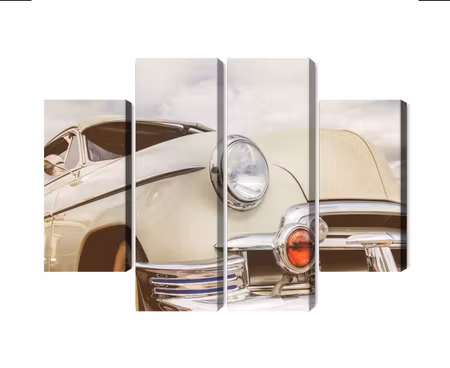 Canvastavla - Multipart American Car From the S