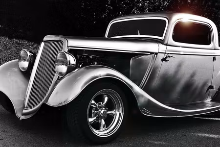 Canvastavla - Multipart Vintage Style Hot Rod Car