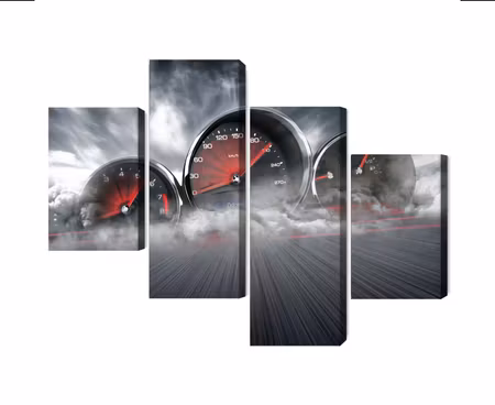 Canvastavla - Multipart High Speed Car Counters