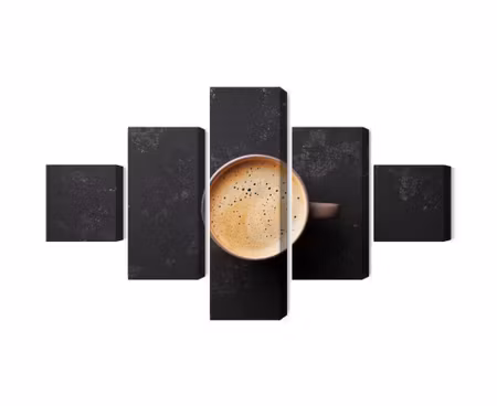 Canvastavla - Multipart a Cup of Fresh Coffee