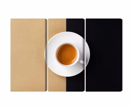 Canvastavla - Multipart a Cup of Italian Coffee