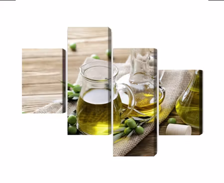 Canvastavla - Multipart Olive Oil with Green