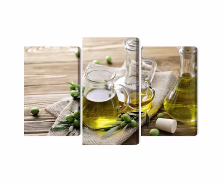 Canvastavla - Multipart Olive Oil with Green