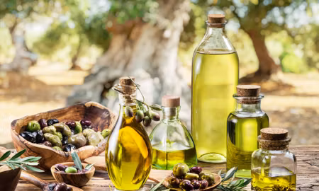 Canvastavla - Multipart Oil Bottles
