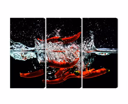 Canvastavla - Multipart Chili in Water
