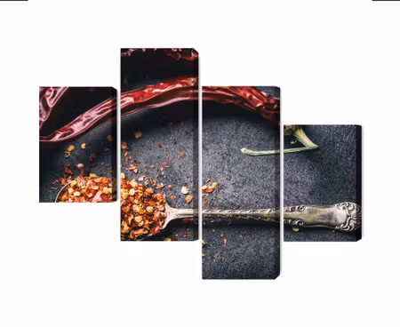 Canvastavla - Multipart Dried Chili Peppers