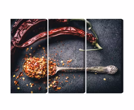Canvastavla - Multipart Dried Chili Peppers