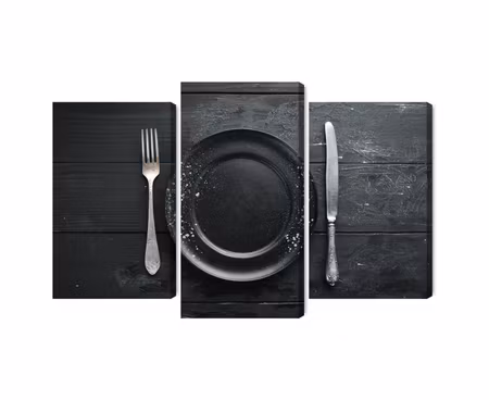 Canvastavla - Multipart Vintage Tableware